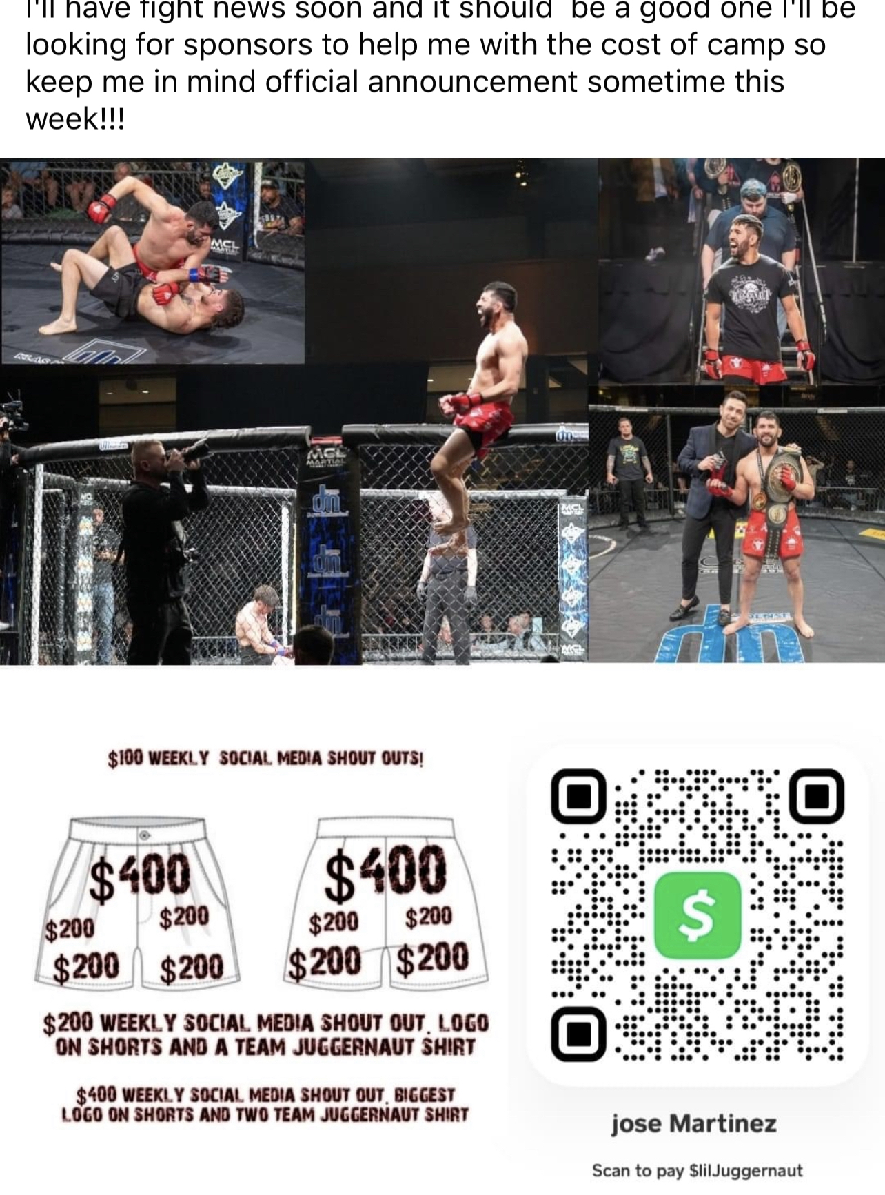 EVERY FIGHTER NEEDS TO SALE SPACE ON THEIR SHORTS AND GET SPONSORS