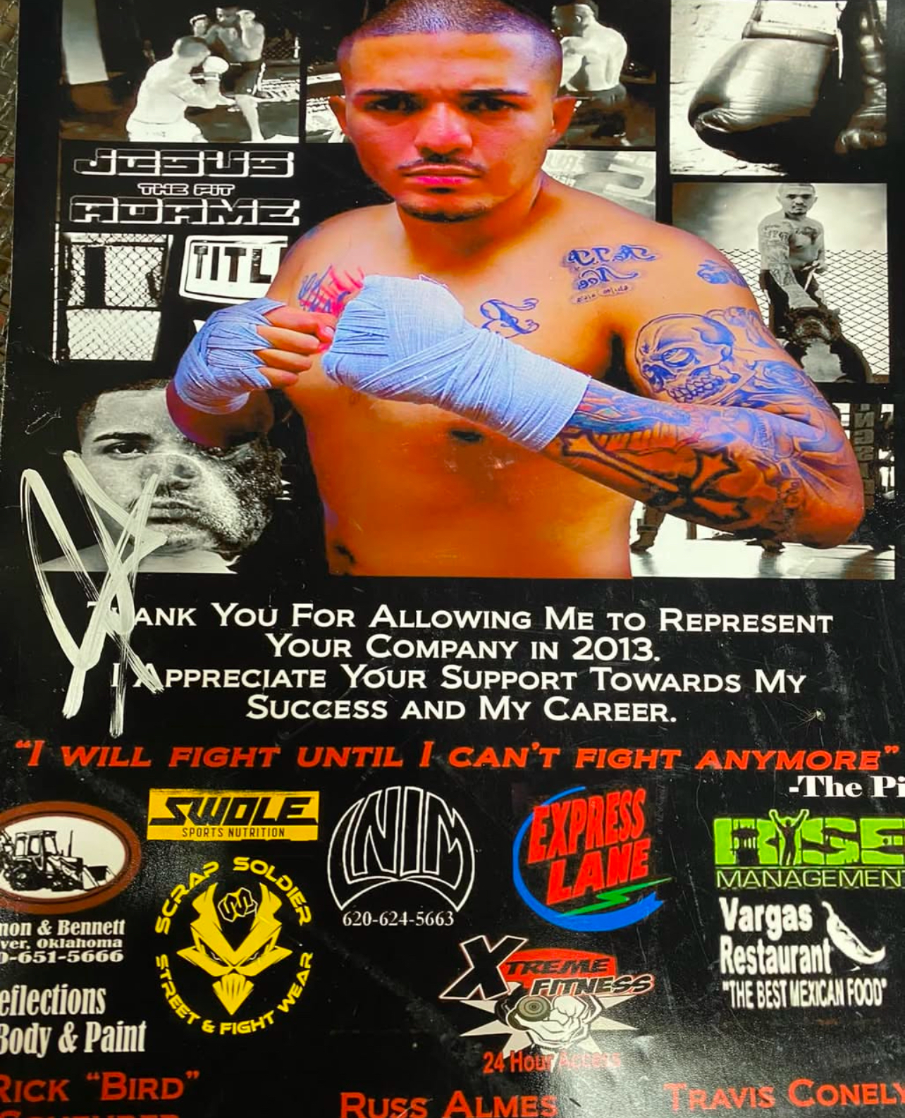 ABOVE IS URIAHS OFFICIAL FIGHT GEAR COMPANY. PLACE YOUR NAME OR BUSINESS ON HIS GEAR. BELOW ARE ALL OF URIAH’S UPCOMING EVENTS