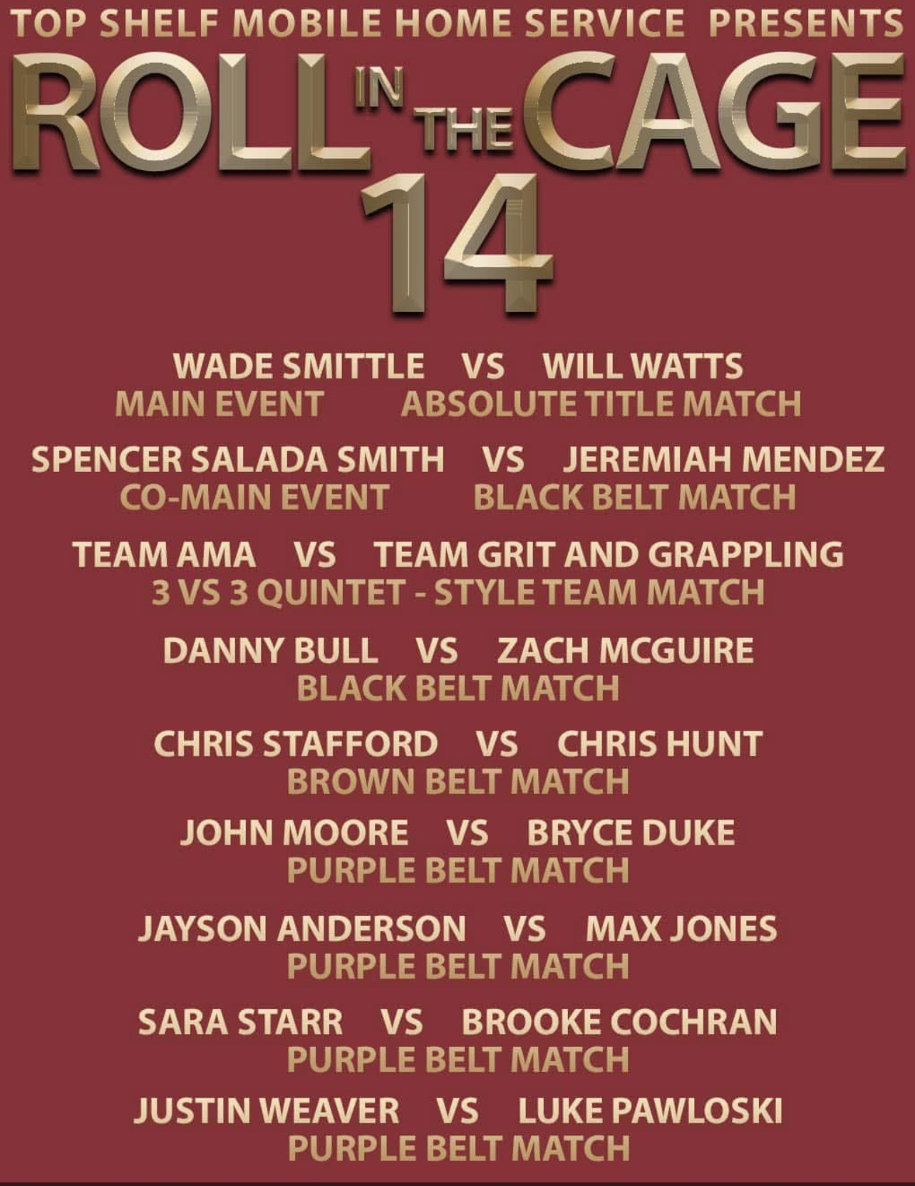 ROLL IN THE CAGE PRO GRAPPLING