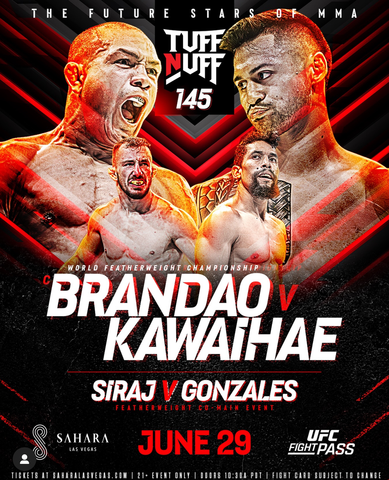 I AM WORKING WITH JEFF THE OWNER OF TUFF N NUFF. DEIGO IS HIS CHAMPION HE HAS A DEAL WITH THE PALMS ID LIKE TO TIE THESE ALL TOGETHER TO CREATE OUR FIRST SPONSORSHIP PACKAGE 