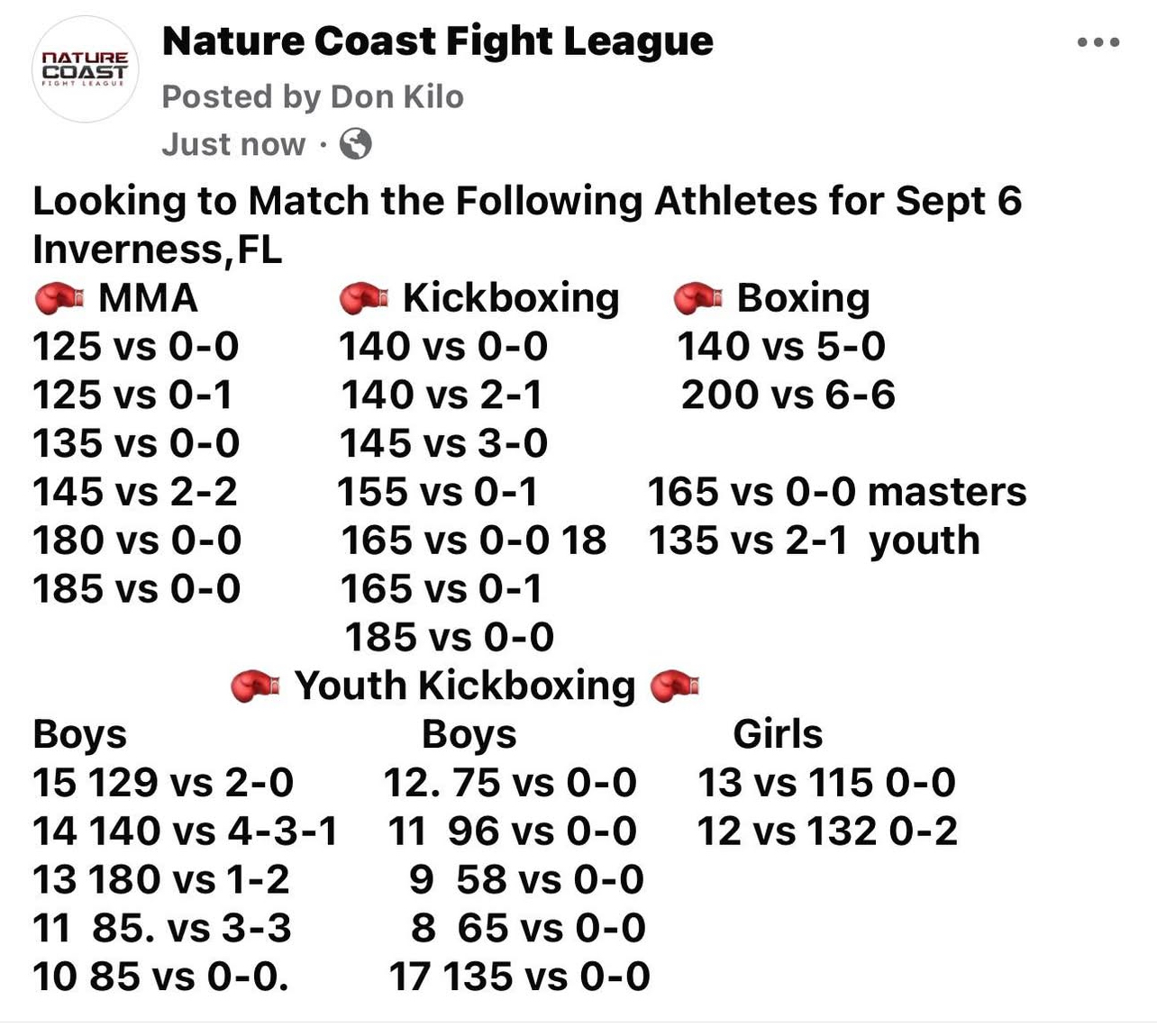 RAGE IN THE CAGE PRO MMA