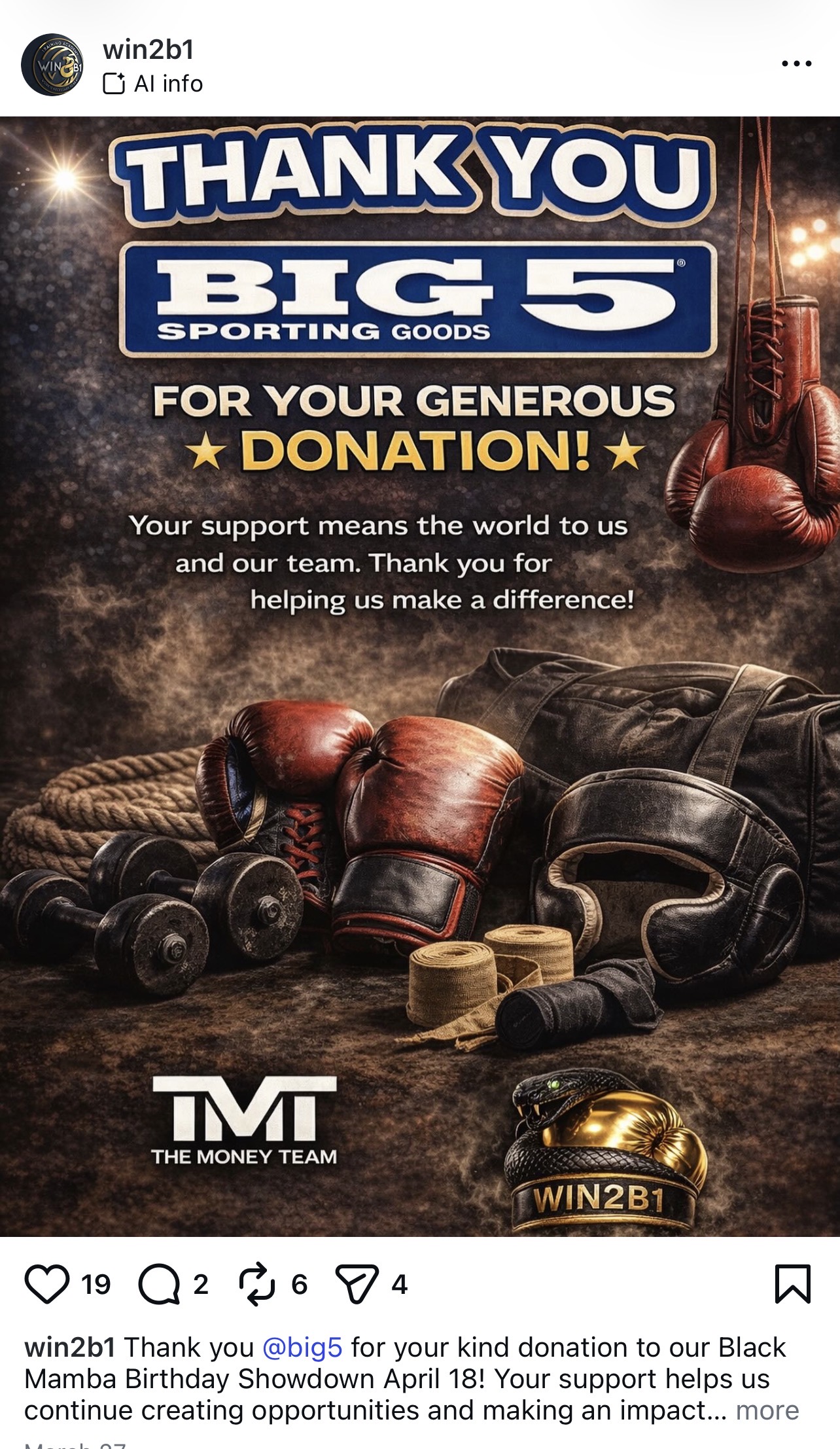 HERE WE PLACE LOCAL FIGHT EQUIPMENT OUTLETS. WE CREATE TEAM ACCOUNT THROUGH NON PROFIT 